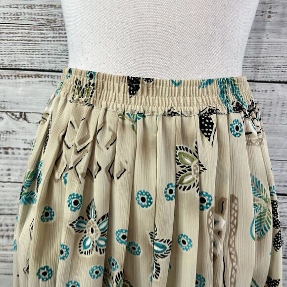 Alfred Dunner Mismatch 2pc Blouse Skirt Set size 8 Tan Floral Granny Core Modest - Picture 14 of 16